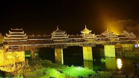Kiến trúc vượt thời gian của cây cầu gỗ ở Trung Quốc - 2 Đình Kiên
